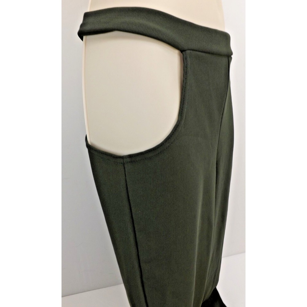 Pretty Little Thing Olive Bandage Rib Cut Leggings - Size 8 - NEW ! - Picture 7 of 16